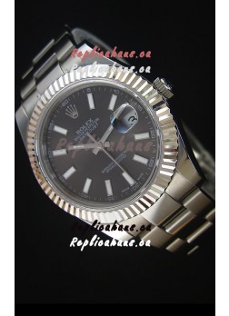 Rolex Datejust Japanese Replica Watch - Grey Dial in 41MM with Oyster Strap
