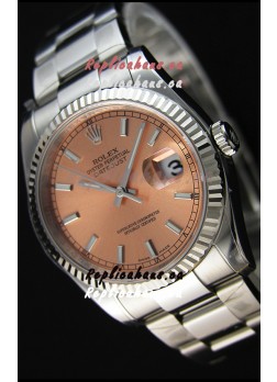 Rolex Datejust Japanese Replica Watch - Champange Dial in 36MM with Oyster Strap