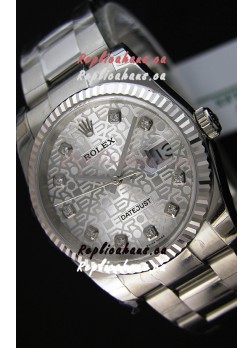 Rolex Datejust Japanese Replica Watch - Silver Dial in 36MM with Oyster Strap