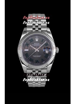 Rolex Datejust Wimbledon Edition Japanese Replica Watch - Grey Dial in 41MM 