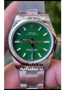 Rolex Oyster Perpetual REF#277200 31MM Swiss Movement Swiss Replica Green Dial 904L Steel 1:1 Mirror Replica Watch