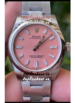 Rolex Oyster Perpetual REF#277200 31MM Swiss Movement Swiss Replica Pink Dial 904L Steel 1:1 Mirror Replica Watch