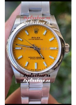 Rolex Oyster Perpetual REF#277200 31MM Swiss Movement Swiss Replica Yellow Dial 904L Steel 1:1 Mirror Replica Watch