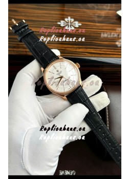 Rolex Cellini Date Ref#50505 Replica 1:1 Mirror Rose Gold Steel White Dial Watch 