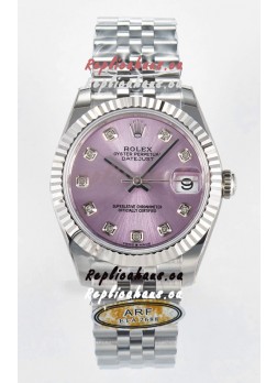 Rolex Super Clone Datejust ETA 2688 Movement 31MM Stainless Steel Case Pink Dial Watch