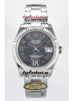 Rolex Super Clone Datejust ETA 2688 Movement 31MM Stainless Steel Case Grey Dial Watch
