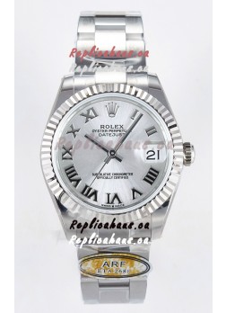 Rolex Super Clone Datejust ETA 2688 Movement 31MM Stainless Steel Case Steel Roman Dial Watch
