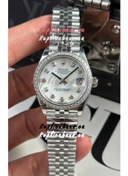 Rolex Super Clone Datejust ETA 2688 Movement 31MM Stainless Steel Case Pearl Dial Watch