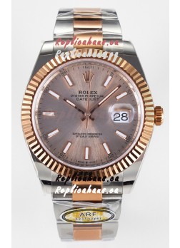 Rolex Super Clone Datejust ETA 3235 Movement 41MM Two Tone Rose Gold Plating and Dial Watch