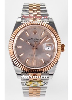 Rolex Super Clone Datejust ETA 3235 Movement 41MM Two Tone Rose Gold Plating and Dial Watch