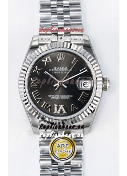 Rolex Super Clone Datejust ETA 2688 Movement 31MM Stainless Steel Grey Dial Watch 