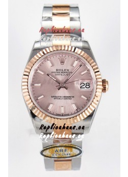 Rolex Super Clone Datejust ETA 2688 Movement 31MM Two Tone Rose Gold Swiss Champange Dial