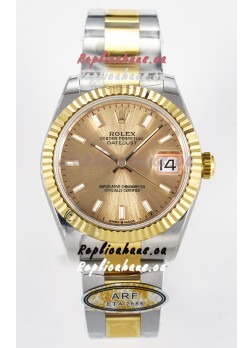 Rolex Super Clone Datejust ETA 2688 Movement 31MM Two Tone Yellow Gold Watch and Dial