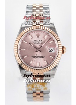 Rolex Super Clone Datejust ETA 2688 Movement 31MM Two Tone Rose Gold Swiss Champange Dial