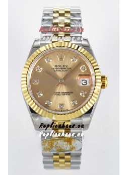 Rolex Super Clone Datejust ETA 2688 Movement 31MM Two Tone Yellow Gold Casing and Dial 