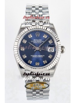 Rolex Super Clone Datejust ETA 2688 Movement 31MM Stainless Steel Blue Dial Watch 