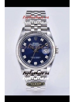 Rolex Datejust 126234 36MM Swiss Replica in 904L Steel in Blue Dial 1:1 Mirror Replica