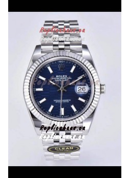 Rolex Datejust Cal.3235 Movement 1:1 Mirror Replica 904L Steel 41MM - Blue Fluted Motif Dial