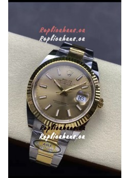 Rolex Datejust M126333 41MM ETA3235 72 Hours Power Gold Dial Oyster 1:1 Mirror Replica Yellow Gold 904L Steel