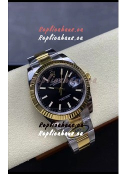 Rolex Datejust M126333 41MM ETA3235 72 Hours Power Black Dial Oyster 1:1 Mirror Replica Yellow Gold 904L Steel