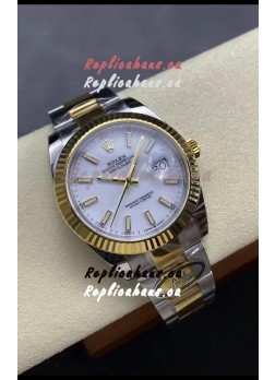 Rolex Datejust M126333 41MM ETA3235 72 Hours Power White Dial Oyster 1:1 Mirror Replica Yellow Gold 904L Steel