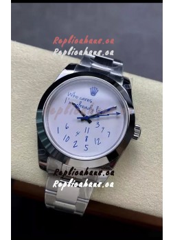 Rolex Datejust 41MM "Who Cares I'm already Late" Dial in Swiss Automatic Movement 