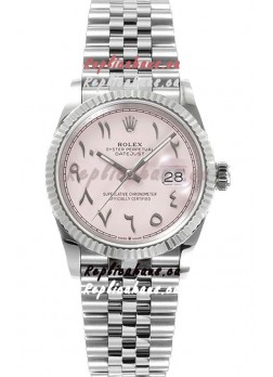 Rolex Datejust M126234 36MM ETA3235 Pink Arabic Dial - 904L Steel Casing 