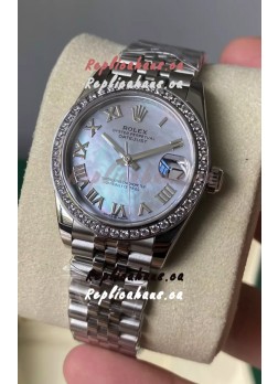 Rolex Datejust 278384 31MM Swiss Replica in 904L Steel in Pearl Dial - 1:1 Mirror