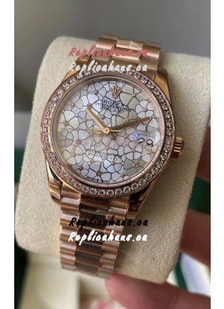 Rolex Datejust M278248 31MM Swiss Replica in Gold - Motif Dial 1:1 Mirror Quality