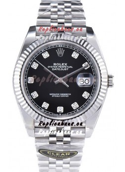Rolex Datejust 126334 41MM ETA3235 72 Hours Power Black Dial Jubilee 1:1 Mirror Replica