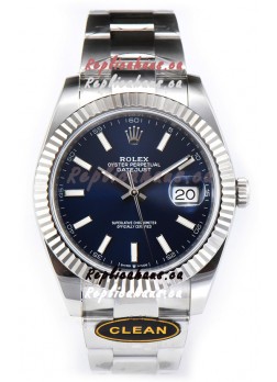 Rolex Datejust 126334 41MM ETA3235 72 Hours Power Blue Dial Oyster 1:1 Mirror Replica