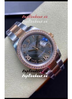 Rolex Datejust 126281RBR-0012 36MM Swiss 1:1 Mirror Replica in 904L Steel - Grey Dial