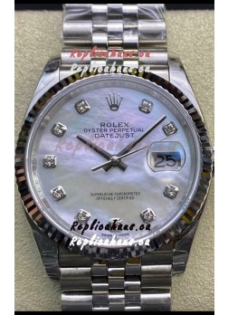 Rolex Datejust 178384 31MM Swiss 1:1 Mirror Replica in 904L Steel - White Pearl Dial 