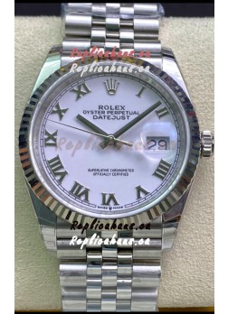 Rolex Datejust 126234 36MM Swiss Replica in 904L Steel in White Dial 1:1 Mirror Replica