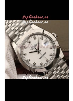 Rolex Datejust 41MM Cal.3135 Swiss 1:1 Mirror Replica Watch in 904L Steel Casing White Dial