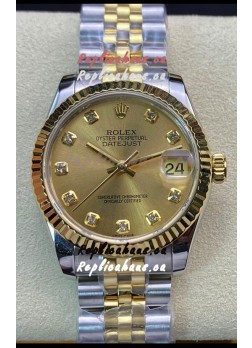 Rolex Datejust 278273 31MM Swiss Replica in 904L Steel in Gold Dial - 1:1 Mirror Replica