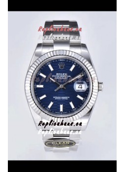 Rolex Datejust Cal.3235 Movement 1:1 Mirror Replica 904L Steel 41MM - Blue Fluted Motif Dial