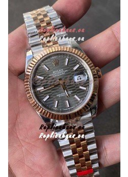 Rolex Datejust Cal.3235 Movement 1:1 Mirror Replica 904L Steel 41MM - Grey Fluted Motif Dial