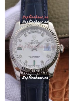Rolex Day Date 904L Steel Casing Watch in Steel Dial 36MM - 1:1 Mirror Quality 