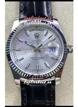 Rolex Day Date 904L Steel Casing Watch in Steel Dial 36MM - 1:1 Mirror Quality 