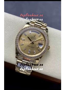 Rolex Day Date 40MM 1:1 Rose Gold in Gold Dial 1:1 Mirror Replica Watch
