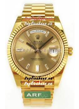 Rolex Day Date Presidential 18K Yellow Gold Watch 40MM - Gold Diamonds Dial 1:1 Mirror Quality