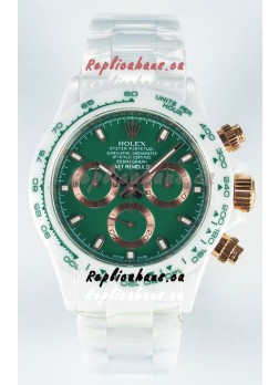 Rolex Daytona AET Remould Dark Green Dial Full Ceramic Strap Watch in Cal.4130 Movement