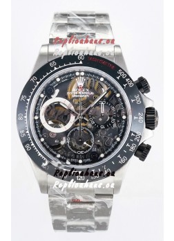 Rolex Daytona Super Clone Artisans De Geneve Stainless Steel Watch Black Ceramic Bezel Watch