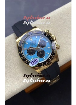 Rolex Daytona Super Clone 126518LN Yellow Gold Turquoise Dial Original Cal.4131 Movement