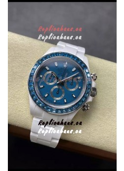 Rolex Daytona AET Remould Dark Blue Dial Full Ceramic Strap Watch in Cal.4130 Movement