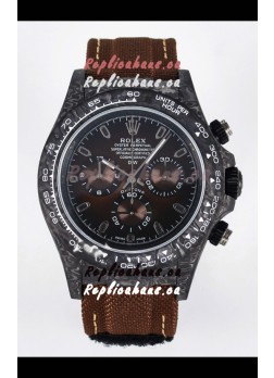 Rolex Daytona Super Clone DiW Edition Carbon Fiber Watch in Brown Dial - Cal.4130 Movement