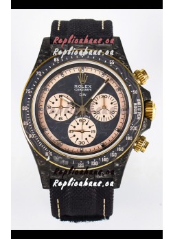 Rolex Daytona Super Clone DiW Edition Carbon Fiber Watch in Grey Dial - Cal.4130 Movement