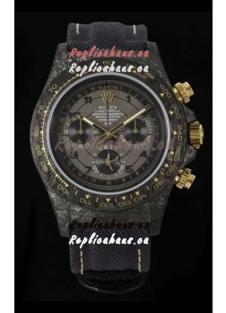 Rolex Daytona Super Clone Watch in Grey Dial Grey Carbon Casing 1:1 Mirror Replica