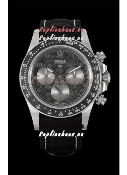 Rolex Daytona Super Clone DiW Exceptional-1 Stainless Steel Watch in Black Carbon Dial 1:1 Mirror Replica Watch